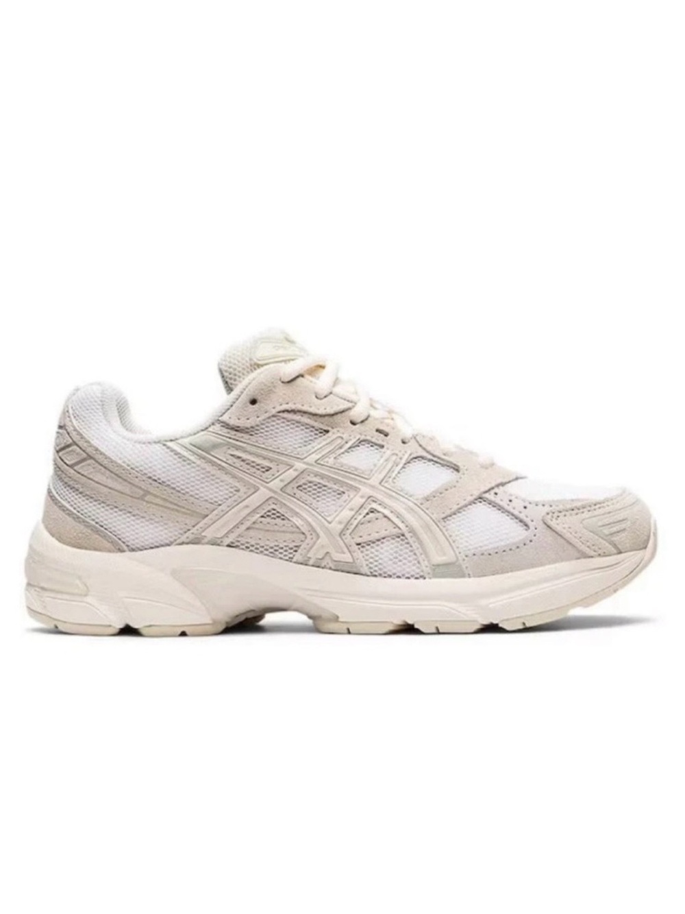 Asics Cream/Off-White Mesh Running Sneaker